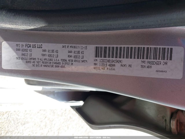 2016 CHRYSLER 200 1C3CCCAB1GN154241 Photo 8