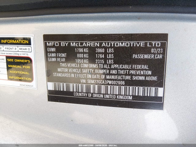 2023 MCLAREN GT SBM22GCA3PW002906 Photo 8