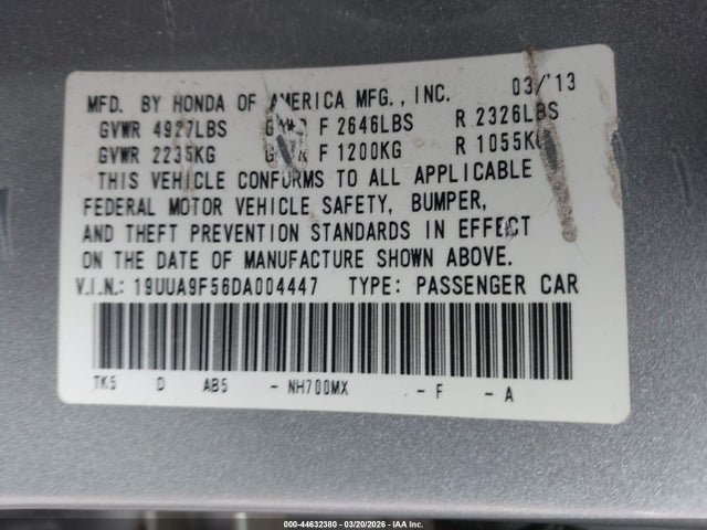 2013 ACURA TL 19UUA9F56DA004447 Photo 8