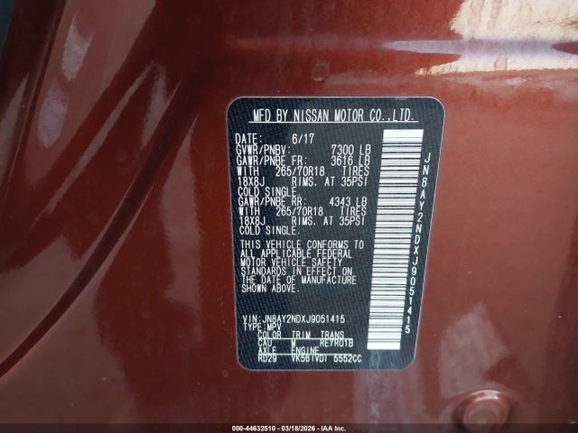 2018 NISSAN ARMADA JN8AY2NDXJ9051415 Photo 8