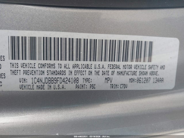 1C4NJDBB9FD424108 Jeep Compass Sport