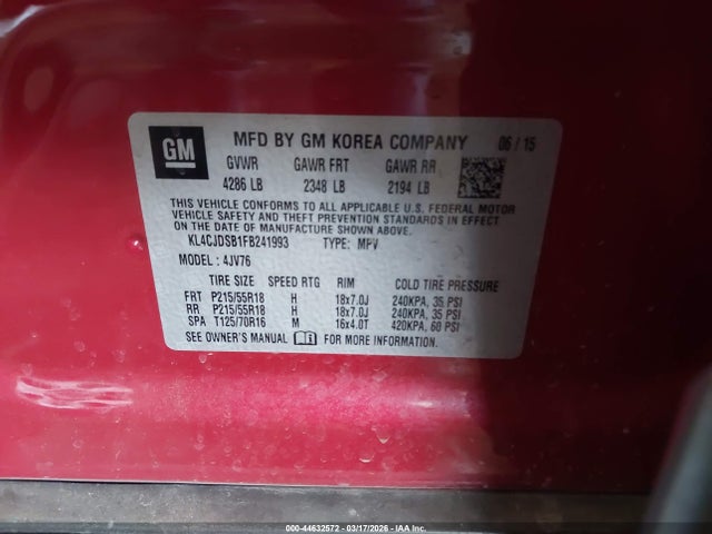 Buick Encore Premium 2015 KL4CJDSB1FB241993 Image 9