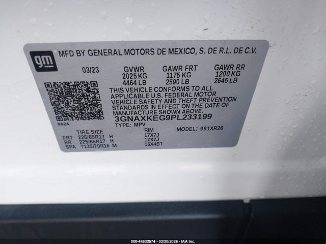 2023 CHEVROLET EQUINOX 3GNAXKEG9PL233199 Photo 8