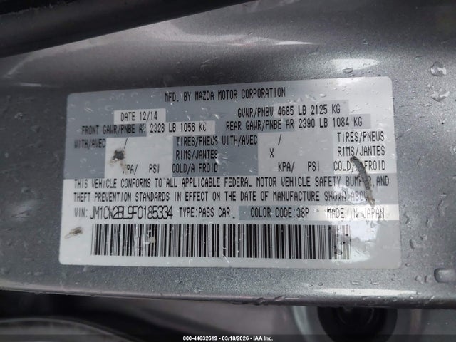 Продаж на аукціоні авто 2015 Mazda Mazda5 Sport, vin: JM1CW2BL9F0185334, номер лоту: 44632619
