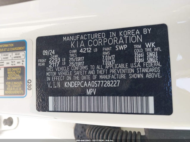 KNDEPCAA0S7728227 KIA Seltos Lx