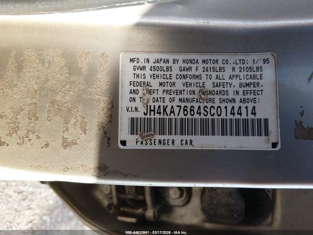 Aukcja sprzedaży 1995 Acura Legend L, vin: JH4KA7664SC014414, numer aukcji: 44632661