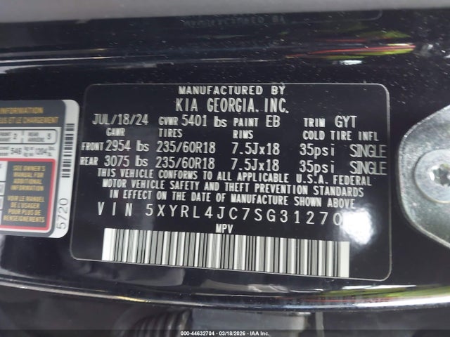 2025 KIA SORENTO 5XYRL4JC7SG312702 Photo 8