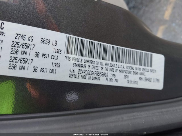 Dodge Grand Caravan Sxt 2015 2C4RDGCG4FR556016 Image 9