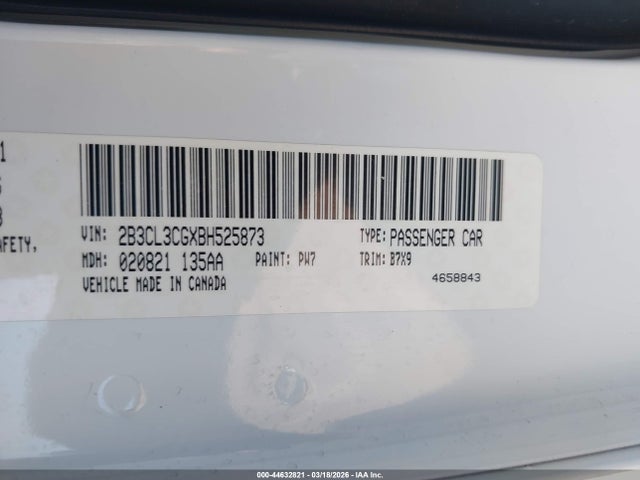 Aukcja sprzedaży 2011 Dodge Charger, vin: 2B3CL3CGXBH525873, numer aukcji: 44632821