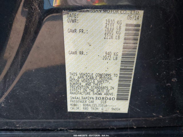 2015 NISSAN ALTIMA 1N4AL3AP2FN308040 Photo 8