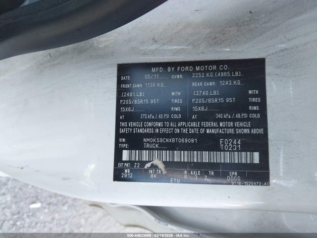 2011 FORD TRANSIT CONNECT NM0KS9CNXBT069081 Photo 8