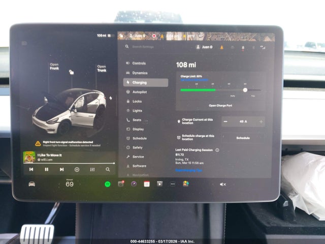 44633255 :رقم المزاد ، 7SAYGDEFXPF918663 vin ، 2023 Tesla Model Y Performance Dual Motor All-wheel Drive مزاد بيع