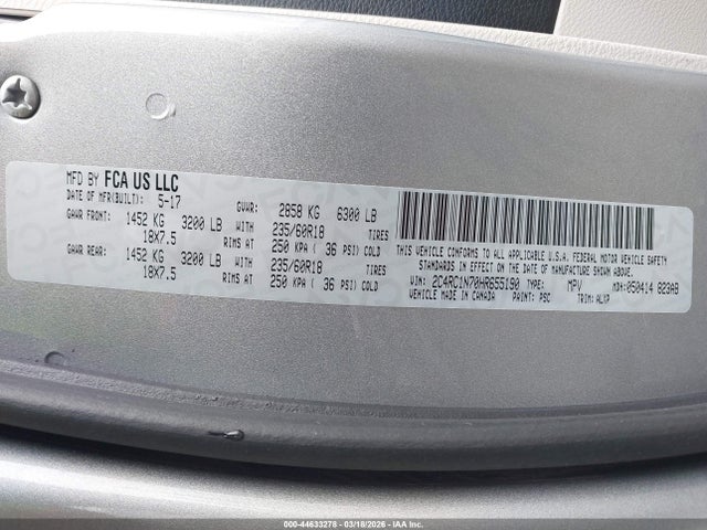 2017 CHRYSLER PACIFICA HYBRID 2C4RC1N70HR655190 Photo 8