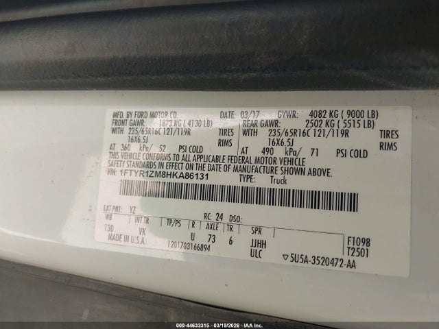 1FTYR1ZM8HKA86131 Ford Transit-250