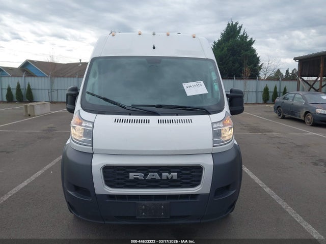 2019 Ram Promaster 2500 High Roof 159 Wb მანქანა იყიდება აუქციონზე, vin: 3C6TRVDG5KE555907, აუქციონის ნომერი: 44633322