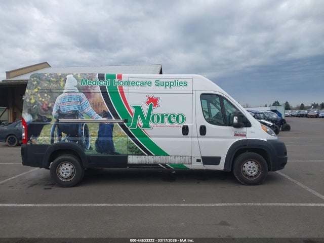 2019 Ram Promaster 2500 High Roof 159 Wb მანქანა იყიდება აუქციონზე, vin: 3C6TRVDG5KE555907, აუქციონის ნომერი: 44633322