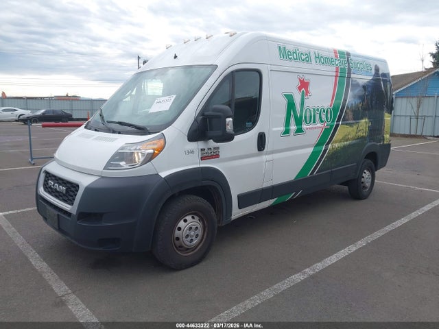 2019 Ram Promaster 2500 High Roof 159 Wb მანქანა იყიდება აუქციონზე, vin: 3C6TRVDG5KE555907, აუქციონის ნომერი: 44633322