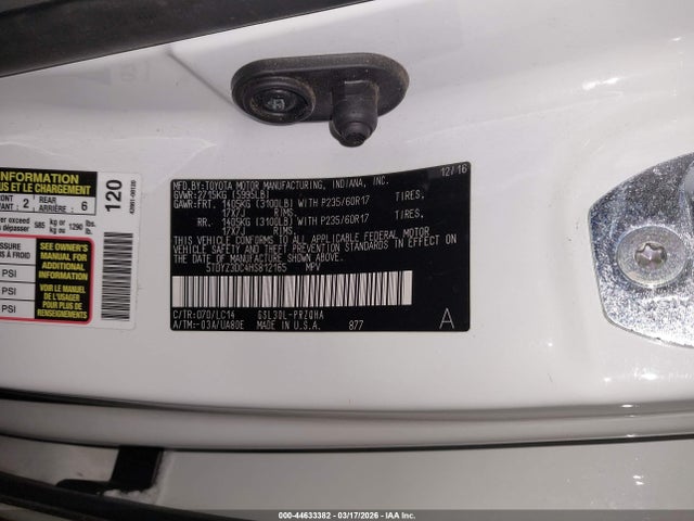 Продажа на аукционе авто 2017 Toyota Sienna Xle 8 Passenger, vin: 5TDYZ3DC4HS812165, номер лота: 44633382