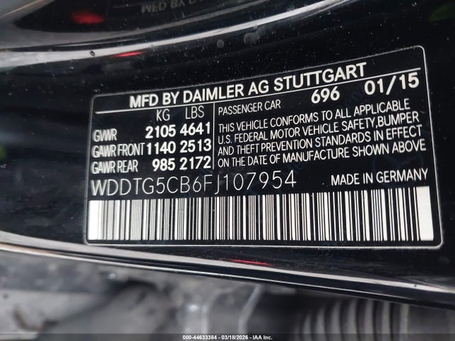 2015 Mercedes-benz Gla 45 Amg 4matic მანქანა იყიდება აუქციონზე, vin: WDDTG5CB6FJ107954, აუქციონის ნომერი: 44633384
