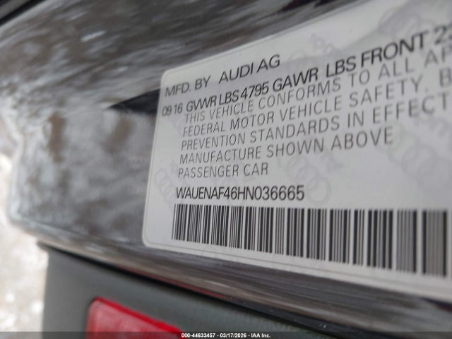 WAUENAF46HN036665 Audi A4 2.0t Premium