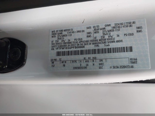 2023 FORD F-150 1FTFW1ED2PFB08668 Photo 8