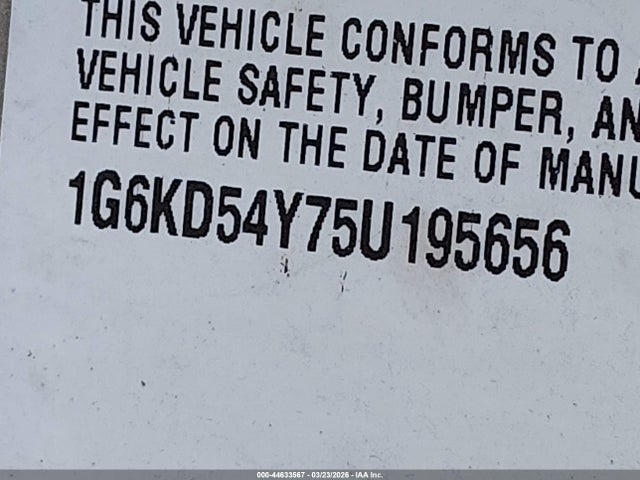 2005 CADILLAC DEVILLE 1G6KD54Y75U195656 Photo 8