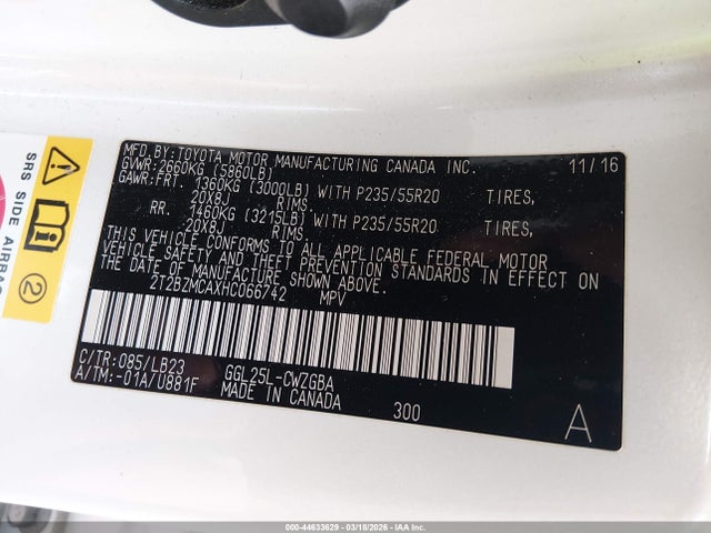 Продажа на аукционе авто 2017 Lexus Rx 350, vin: 2T2BZMCAXHC066742, номер лота: 44633629