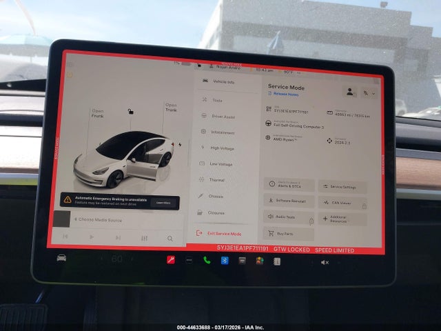 Продажа на аукционе авто 2023 Tesla Model 3 Rear-wheel Drive, vin: 5YJ3E1EA1PF711191, номер лота: 44633688
