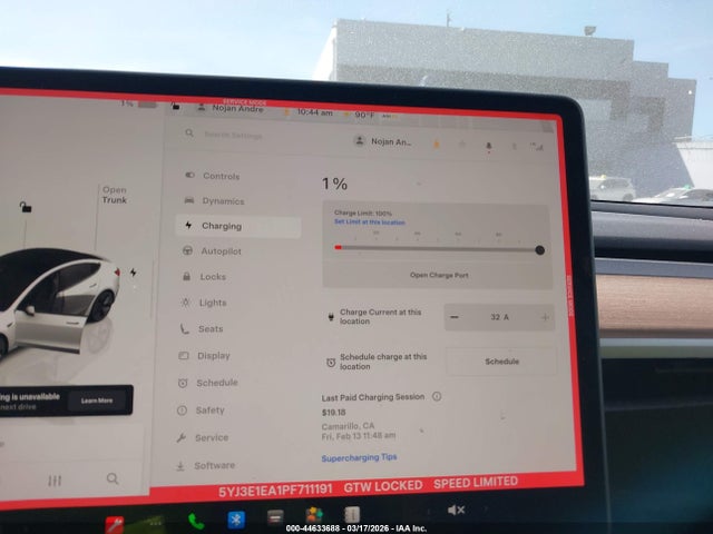 Продажа на аукционе авто 2023 Tesla Model 3 Rear-wheel Drive, vin: 5YJ3E1EA1PF711191, номер лота: 44633688