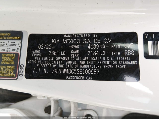 KIA K4 Gt-line Turbo 2025 3KPFW4DC5SE100982 Image 9