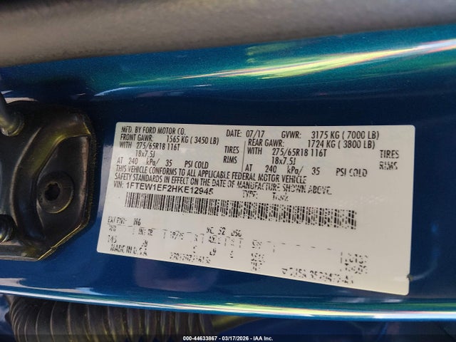 Ford F-150 Xlt 2017 1FTEW1EF2HKE12945 Image 9