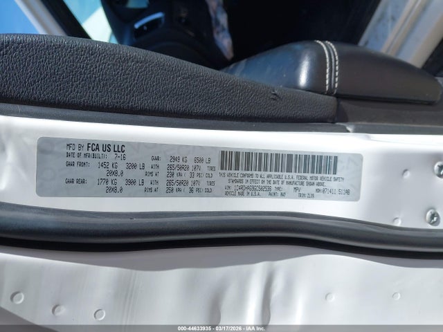 1C4RDHAG9GC502536 Dodge Durango Sxt