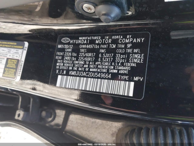 2013 HYUNDAI TUCSON KM8JU3AC2DU549664 Photo 8