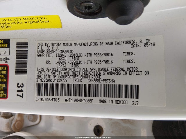 3TMCZ5AN1JM159778 Toyota Tacoma Trd Off Road