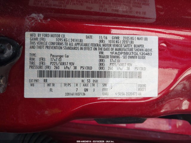 Продаж на аукціоні авто 2016 Ford C-max Hybrid Sel, vin: 1FADP5BU7GL120483, номер лоту: 44634014