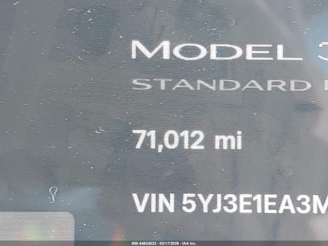 44634022 :رقم المزاد ، 5YJ3E1EA3MF908407 vin ، 2021 Tesla Model 3 Standard Range Plus Rear-wheel Drive مزاد بيع