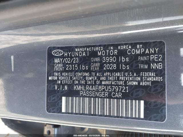 Продажа на аукционе авто 2023 Hyundai Elantra N Line, vin: KMHLR4AF8PU579721, номер лота: 44634038