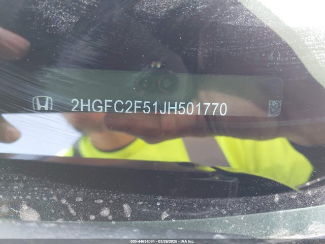Honda Civic Lx 2018 2HGFC2F51JH501770 Image 9