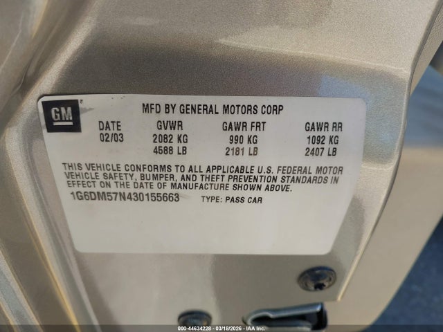 2003 CADILLAC CTS 1G6DM57N430155663 Photo 8