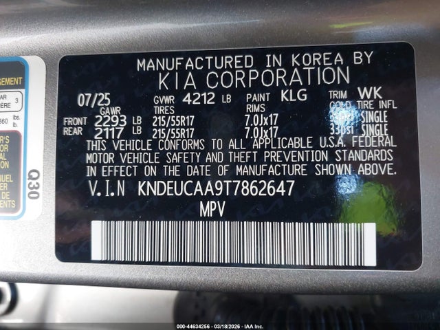 KIA SELTOS S 2026 KNDEUCAA9T7862647 Image 9
