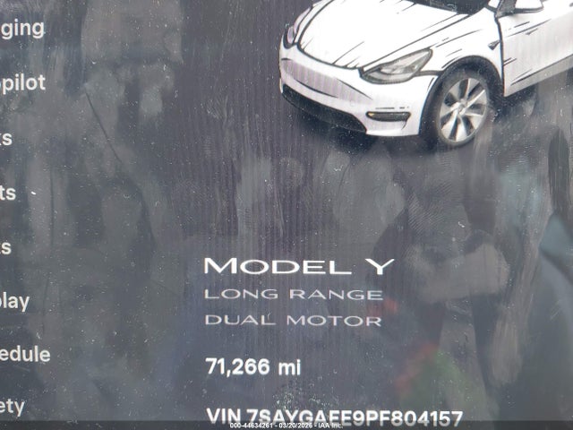 Продажа на аукционе авто 2023 Tesla Model Y Awd/long Range Dual Motor All-wheel Drive, vin: 7SAYGAEE9PF804157, номер лота: 44634261