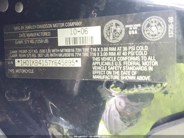 2007 HARLEY-DAVIDSON FLHX 1HD1KB4157Y645895 Photo 9