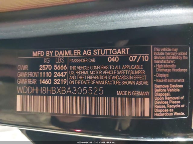 Продажа на аукционе авто 2011 Mercedes-benz E 350 4matic, vin: WDDHH8HBXBA305525, номер лота: 44634352