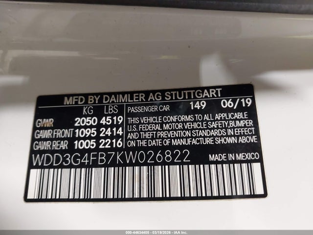 2019 MERCEDES-BENZ A 220 WDD3G4FB7KW026822 Photo 8