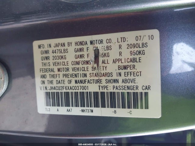 2010 ACURA TSX JH4CU2F6XAC037001 Photo 8