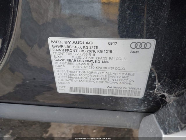 2018 AUDI Q5 WA1BNAFY4J2055354 Photo 8
