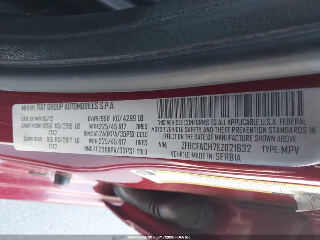 2014 FIAT 500L ZFBCFACH7EZ021632 Photo 8