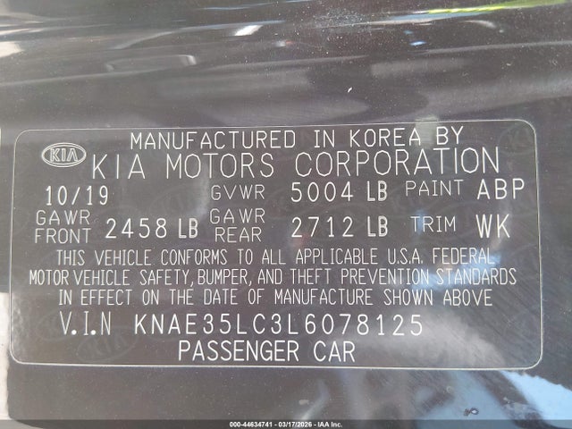 2020 KIA STINGER KNAE35LC3L6078125 Photo 8