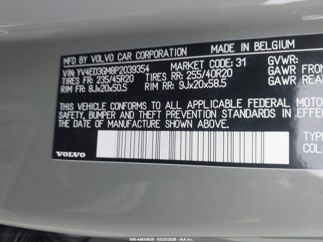 YV4ED3GM8P2039354 Volvo C40 Recharge Pure Electric Twin Ultimate