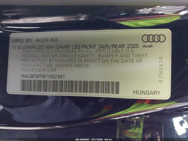 2015 AUDI S3 WAUBFGFF6F1082361 Photo 8